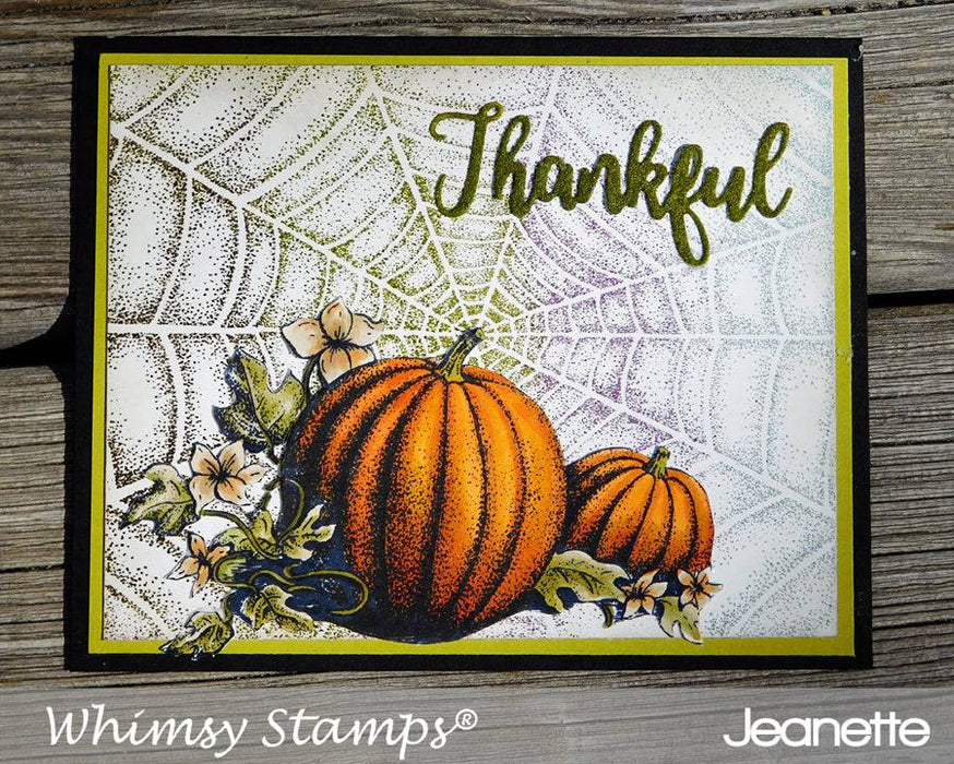 Web Background Rubber Cling Stamp - Whimsy Stamps