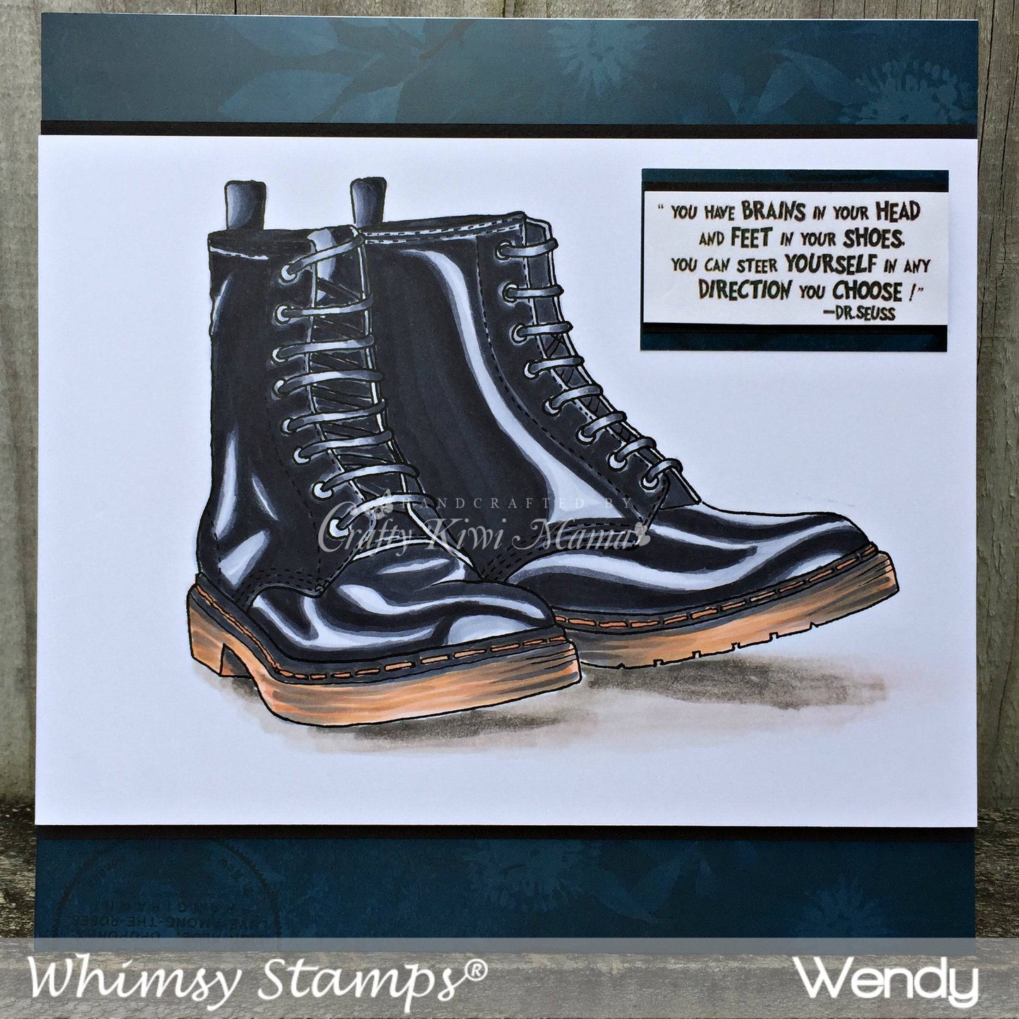 Boots Rubber Cling Stamp - Whimsy Stamps