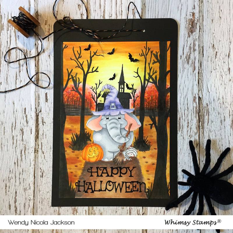 Ellie's Halloween - Digital Stamp - Whimsy Stamps