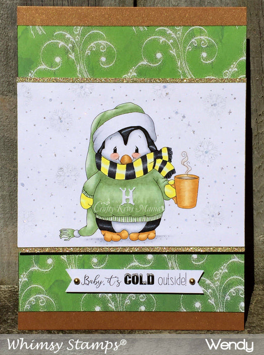 Penguin Coffee Break Set - Digital Stamp - Whimsy Stamps