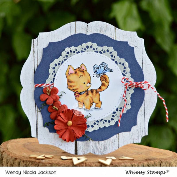 Kitty with Butterfly - Digital Stamp - Whimsy Stamps