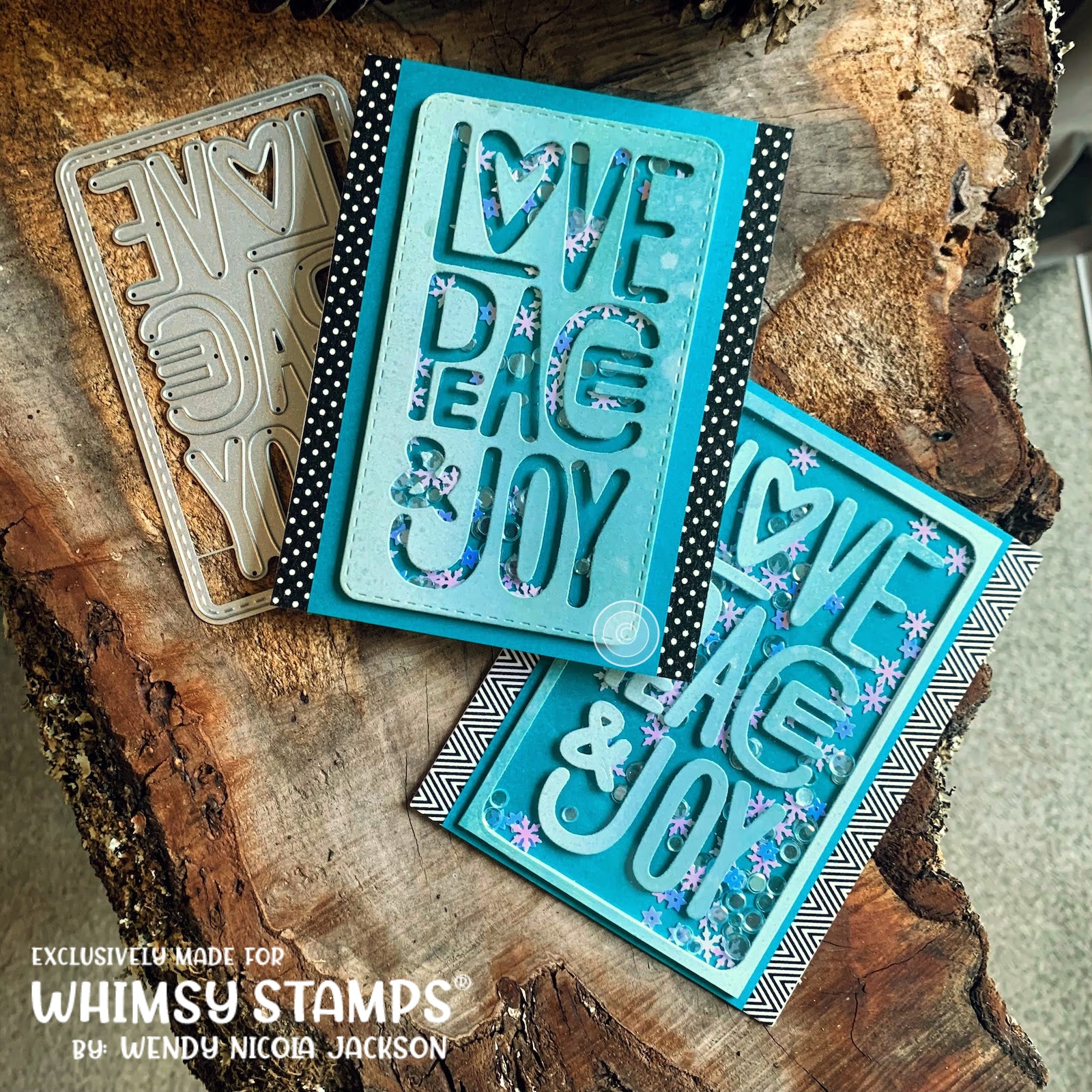 *NEW Peace Love Joy Die Set - Whimsy Stamps