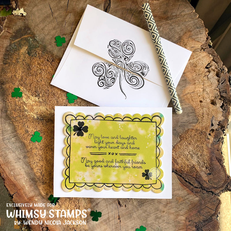 Shamrock Swirl Clear Stamps - Whimsy Stamps