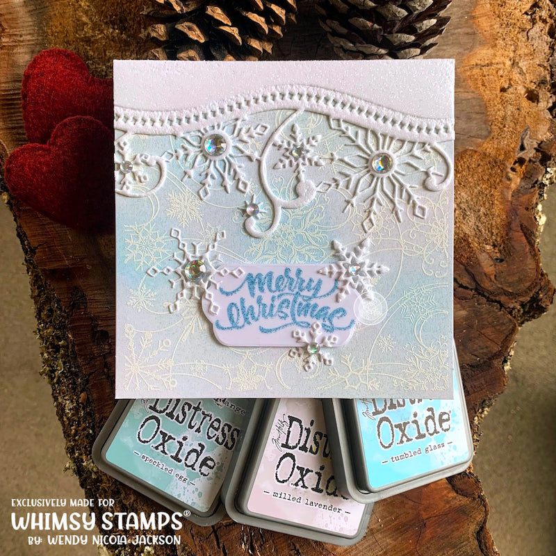 Elegant Snowflakes and Border Die - Whimsy Stamps