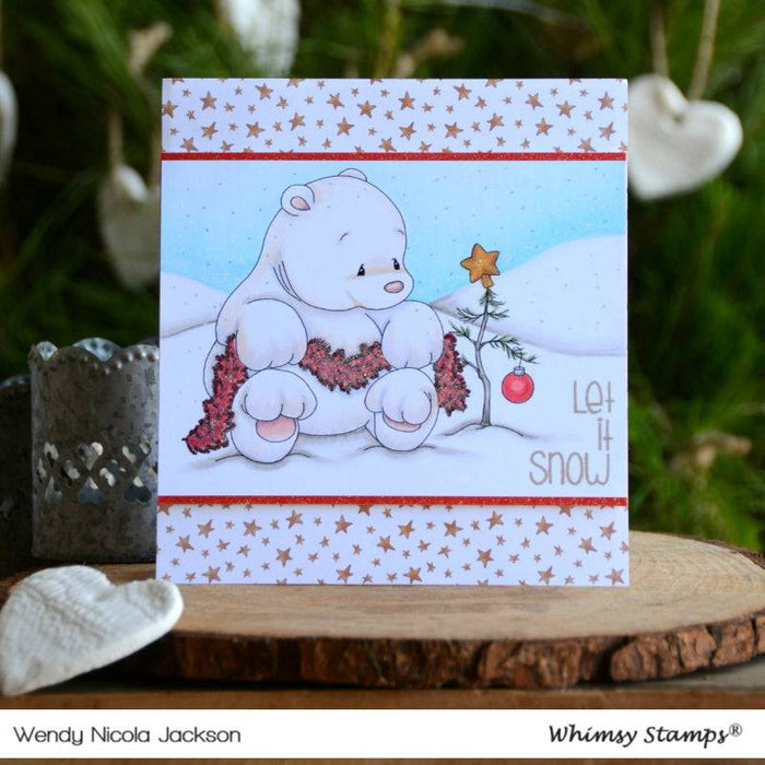 Polar Bear's Christmas Tree - Digital Stamp - Whimsy Stamps