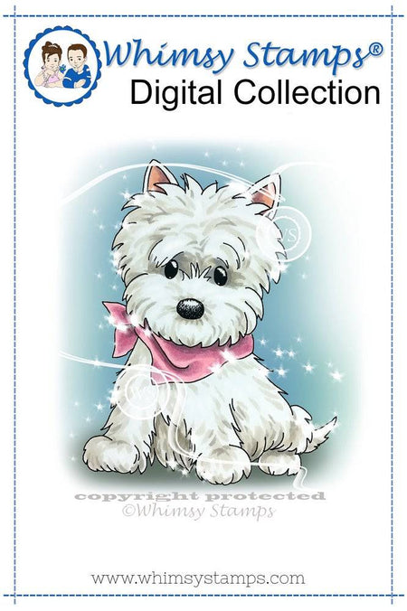 West Highland Terrier - Digital Stamp - Whimsy Stamps