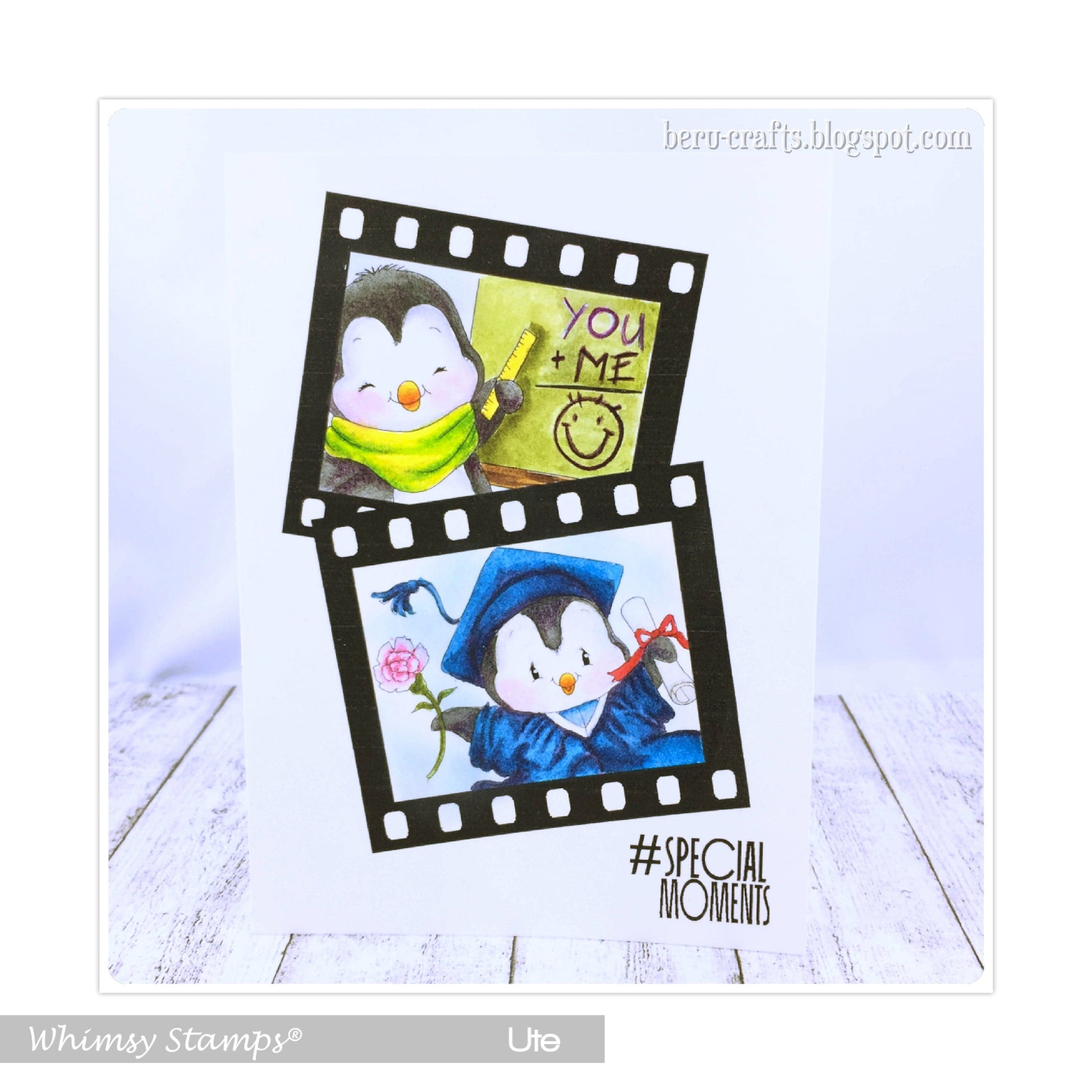 Penguin Graduation - Digital Stamp - Whimsy Stamps