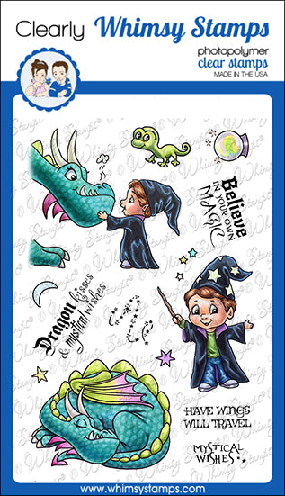 Magic Dragons 4x6 Clear Stamp Set