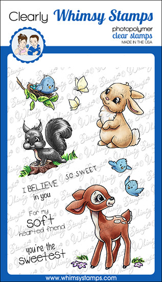 **NEW Woodland Critters Clear Stamps - Whimsy Stamps