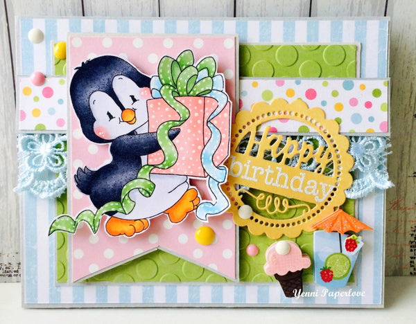 Penguin Prezzie - Digital Stamp - Whimsy Stamps
