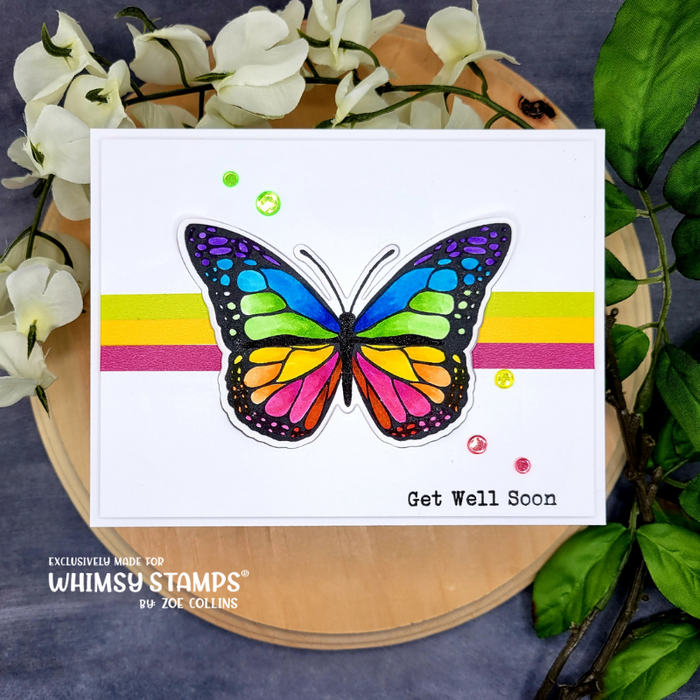 Spellbinders Clear Acrylic Stamps Whimsical Butterfly