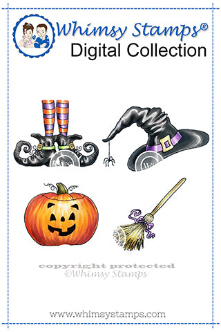 Accessories Halloween - Digital Stamp Set - Whimsy Stamps