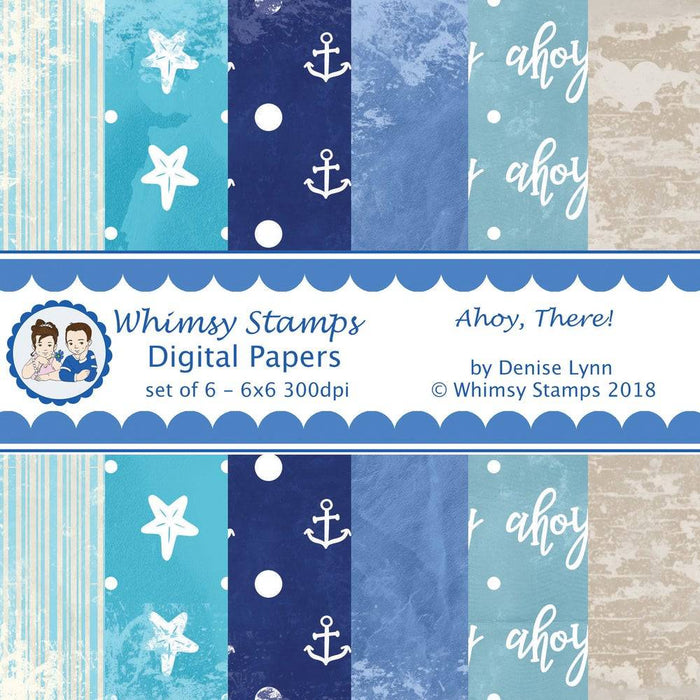 Ahoy, There Papers - Digital Papers - Whimsy Stamps