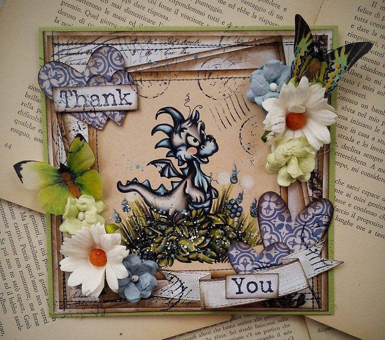 Dreamy Dragon - Digital Stamp - Whimsy Stamps
