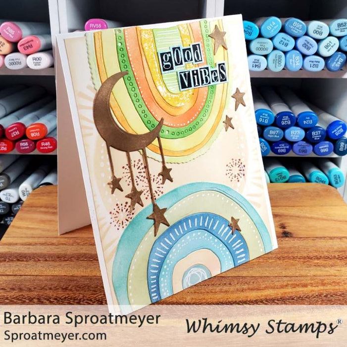 **NEW Boho Rainbows Die Set - Whimsy Stamps