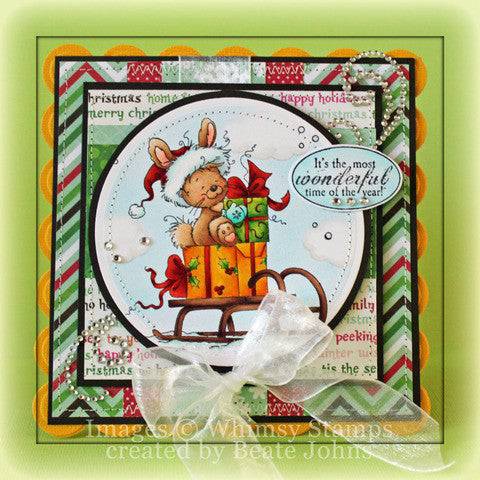 Christmas Bunny - Digital Stamp - Whimsy Stamps
