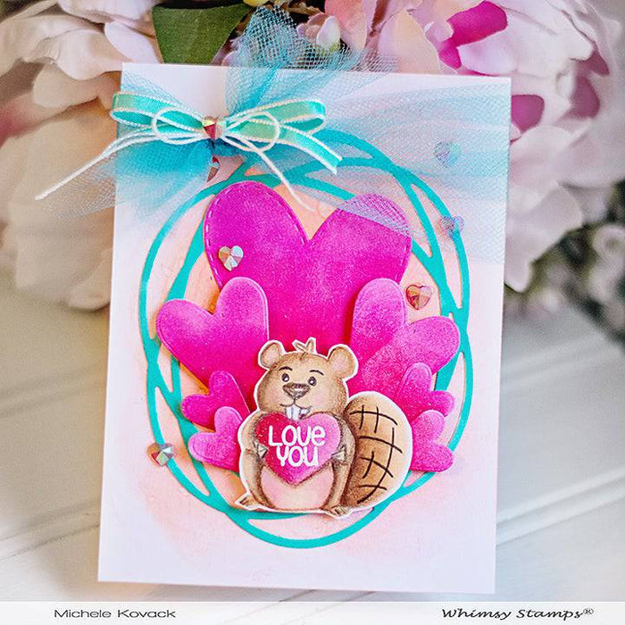 Connected Oval Frame Die - Whimsy Stamps