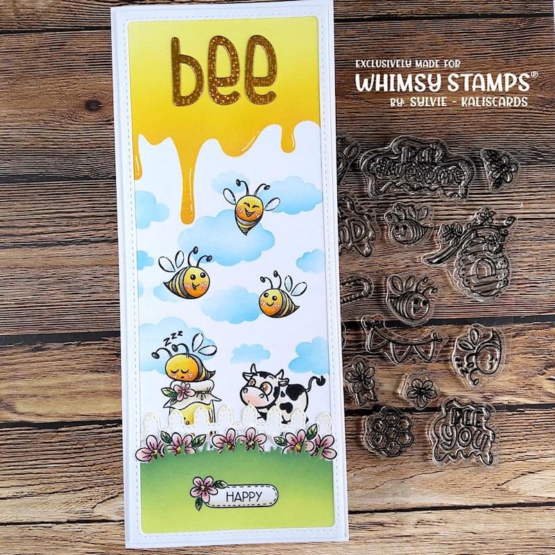 **NEW Bee Awesome Clear Stamps - Whimsy Stamps