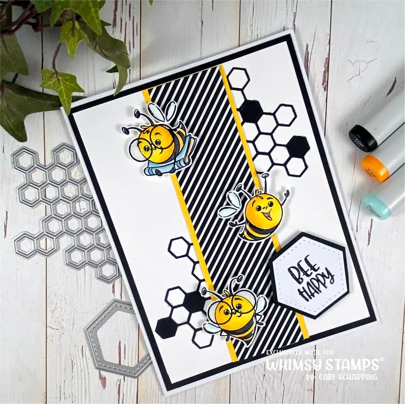 **NEW Bee Happy Clear Stamps - Whimsy Stamps