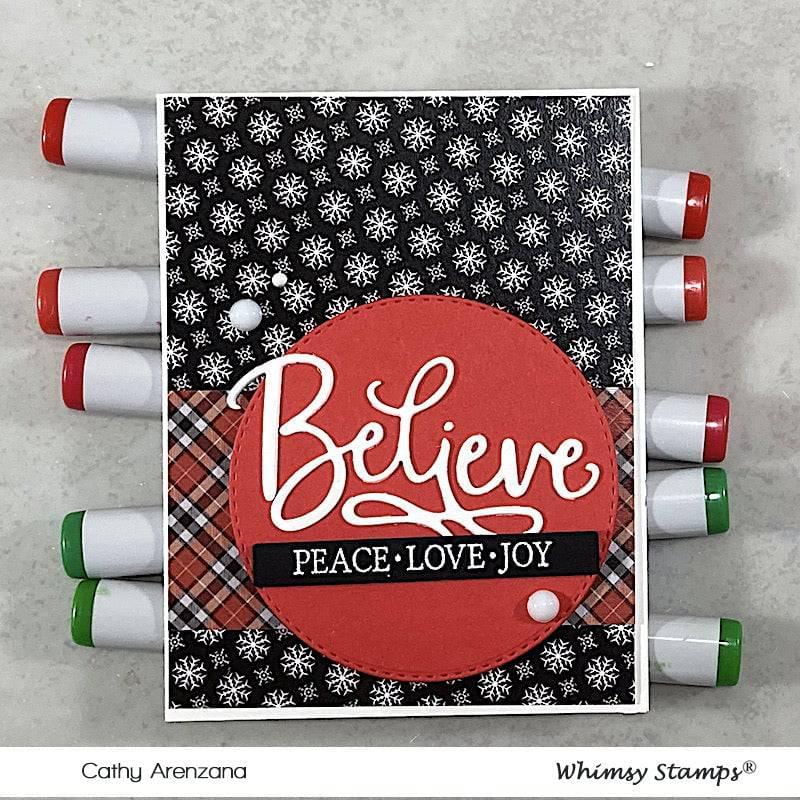 Believe Word and Shadow Die Set - Whimsy Stamps