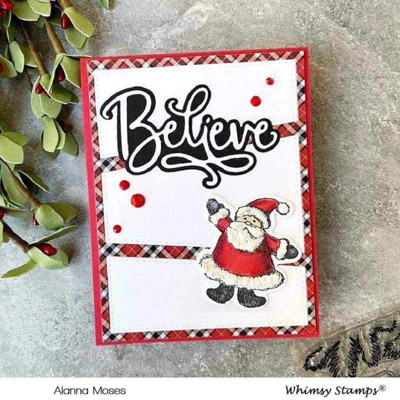 Believe Word and Shadow Die Set - Whimsy Stamps