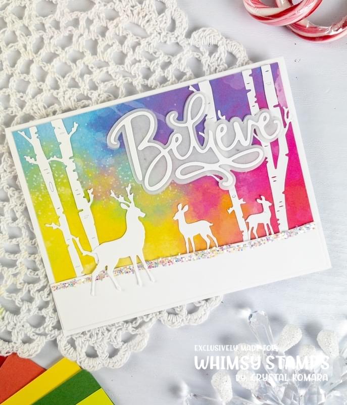 Believe Word and Shadow Die Set - Whimsy Stamps