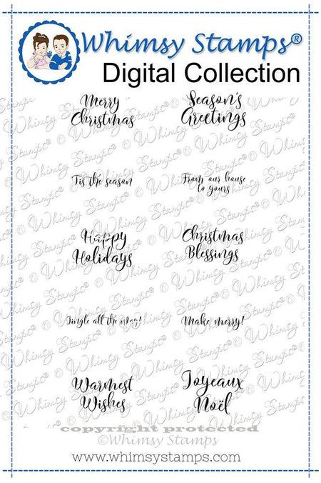 Christmas Sentiments - Digital Sentiments - Whimsy Stamps