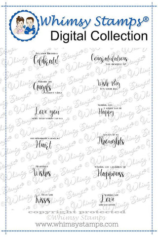 Big Wishes Sentiments - Digital Sentiments - Whimsy Stamps