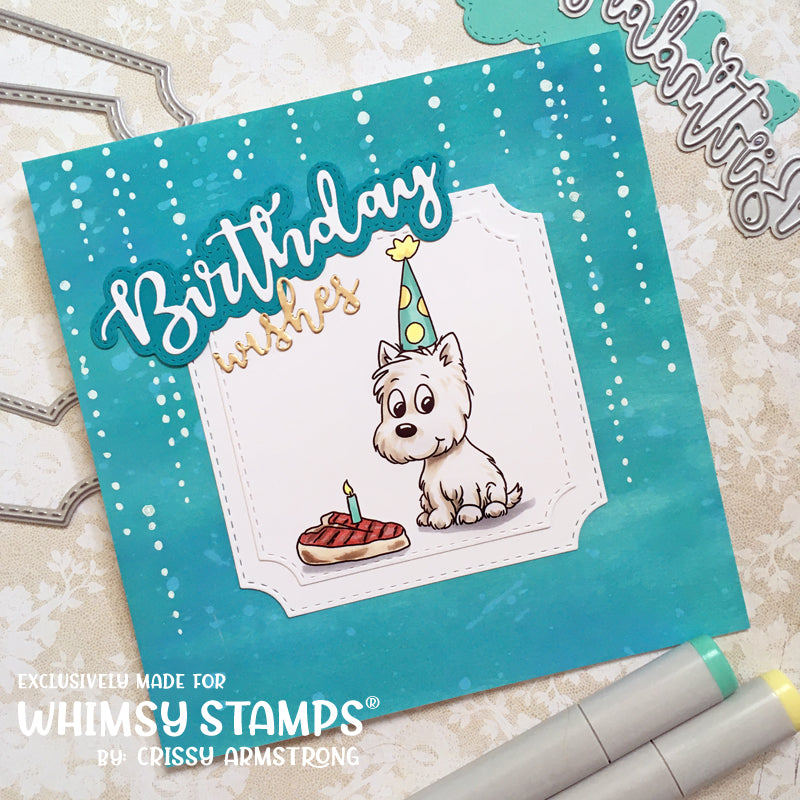 Birthday Word and Shadow Die Set - Whimsy Stamps