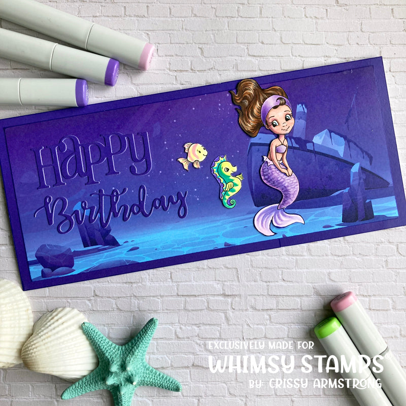Birthday Word and Shadow Die Set - Whimsy Stamps