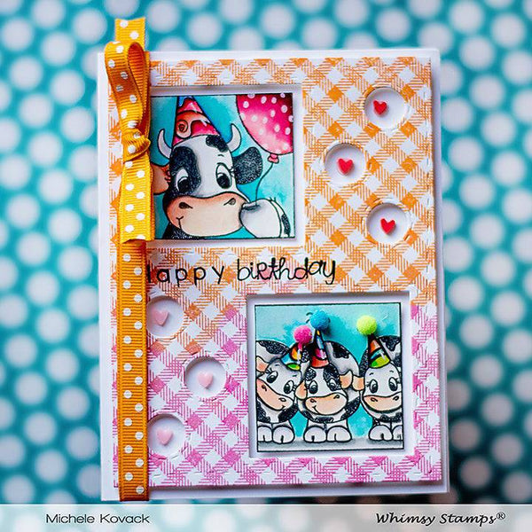 Cow Party Clear Stamps - Whimsy Stamps
