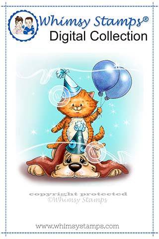 Birthday Pile-Up - Digital Stamp - Whimsy Stamps
