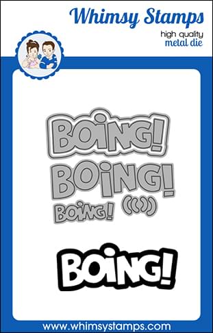 **NEW Boing! Word and Shadow Die Set - Whimsy Stamps