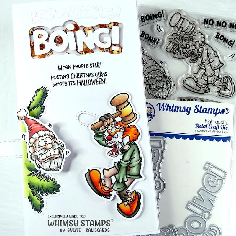 **NEW Boing! Word and Shadow Die Set - Whimsy Stamps