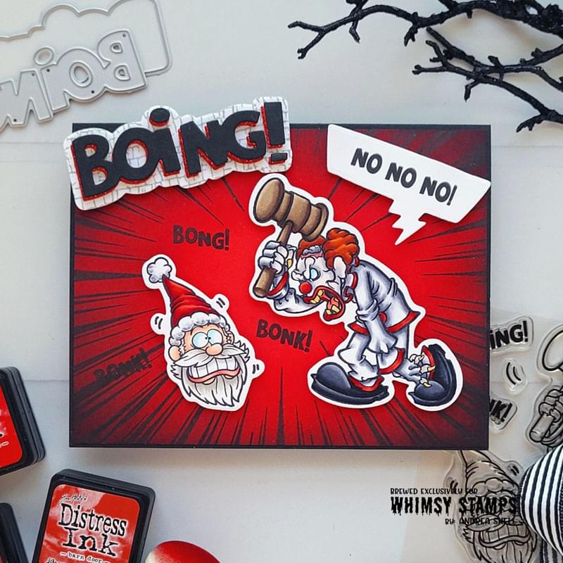 **NEW Boing! Word and Shadow Die Set - Whimsy Stamps