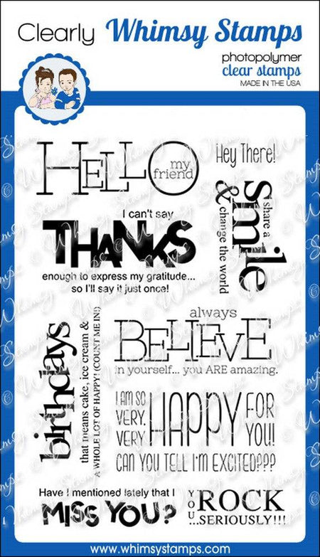Bold Statements Clear Stamps - Whimsy Stamps