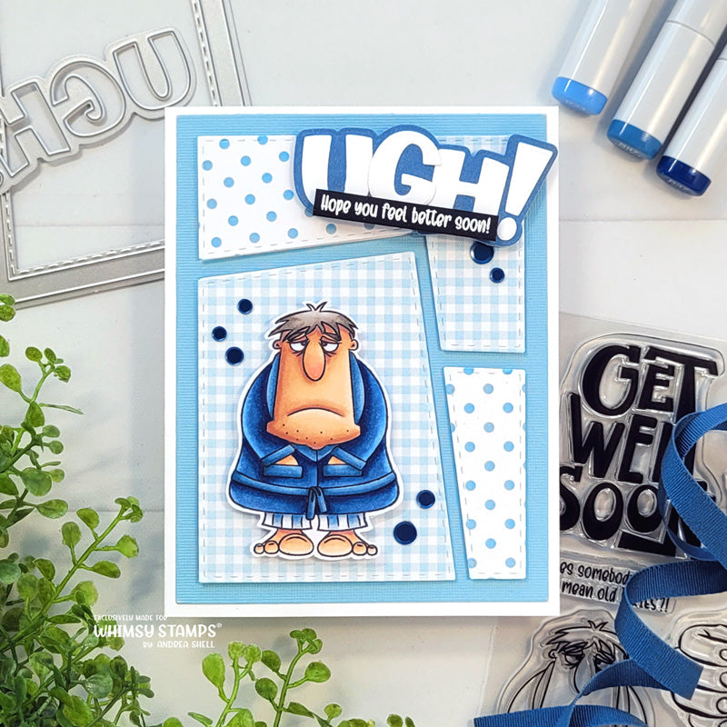 **NEW BooBoo Manflu Clear Stamps - Whimsy Stamps