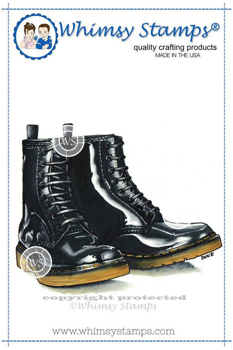 Boots Rubber Cling Stamp - Whimsy Stamps