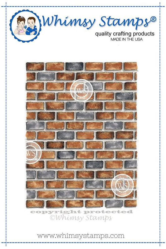 Brick Background Rubber Cling Stamp - Whimsy Stamps