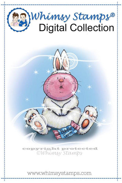 Bubble Gum Bun - Digital Stamp - Whimsy Stamps