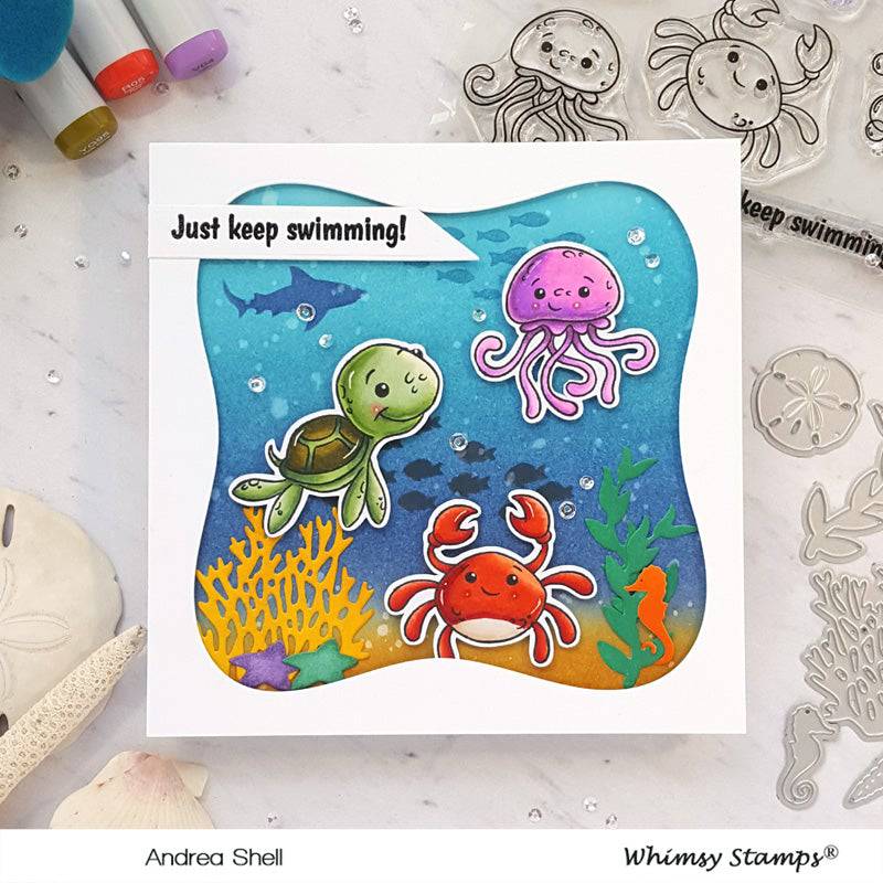 Build-an-Ocean Die Set - Whimsy Stamps