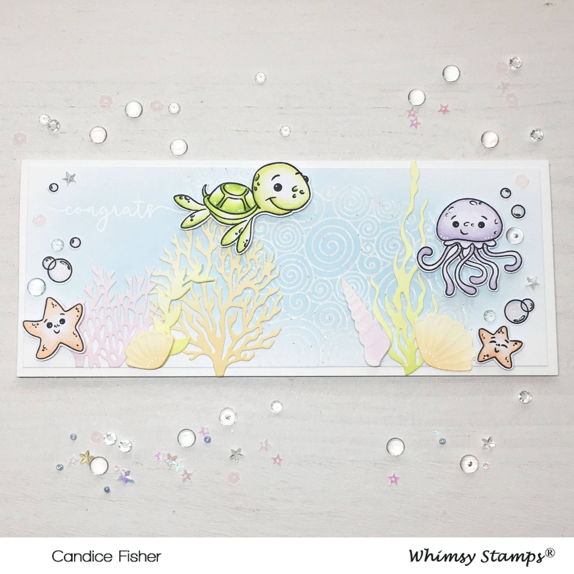 Build-an-Ocean Die Set - Whimsy Stamps