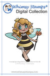 Bumblebee Fairy - Digital Stamp - Whimsy Stamps
