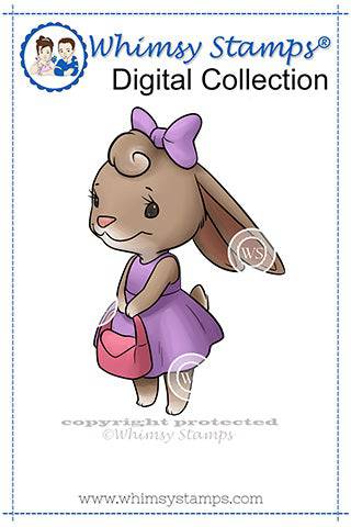Bunny Girl - Digital Stamp - Whimsy Stamps