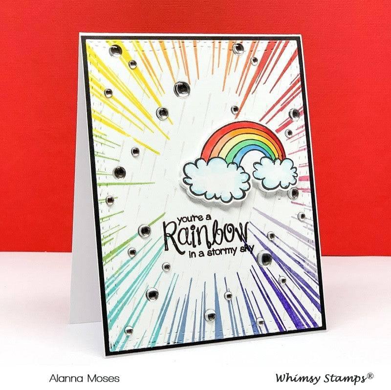 Burst Background Rubber Cling Stamp - Whimsy Stamps