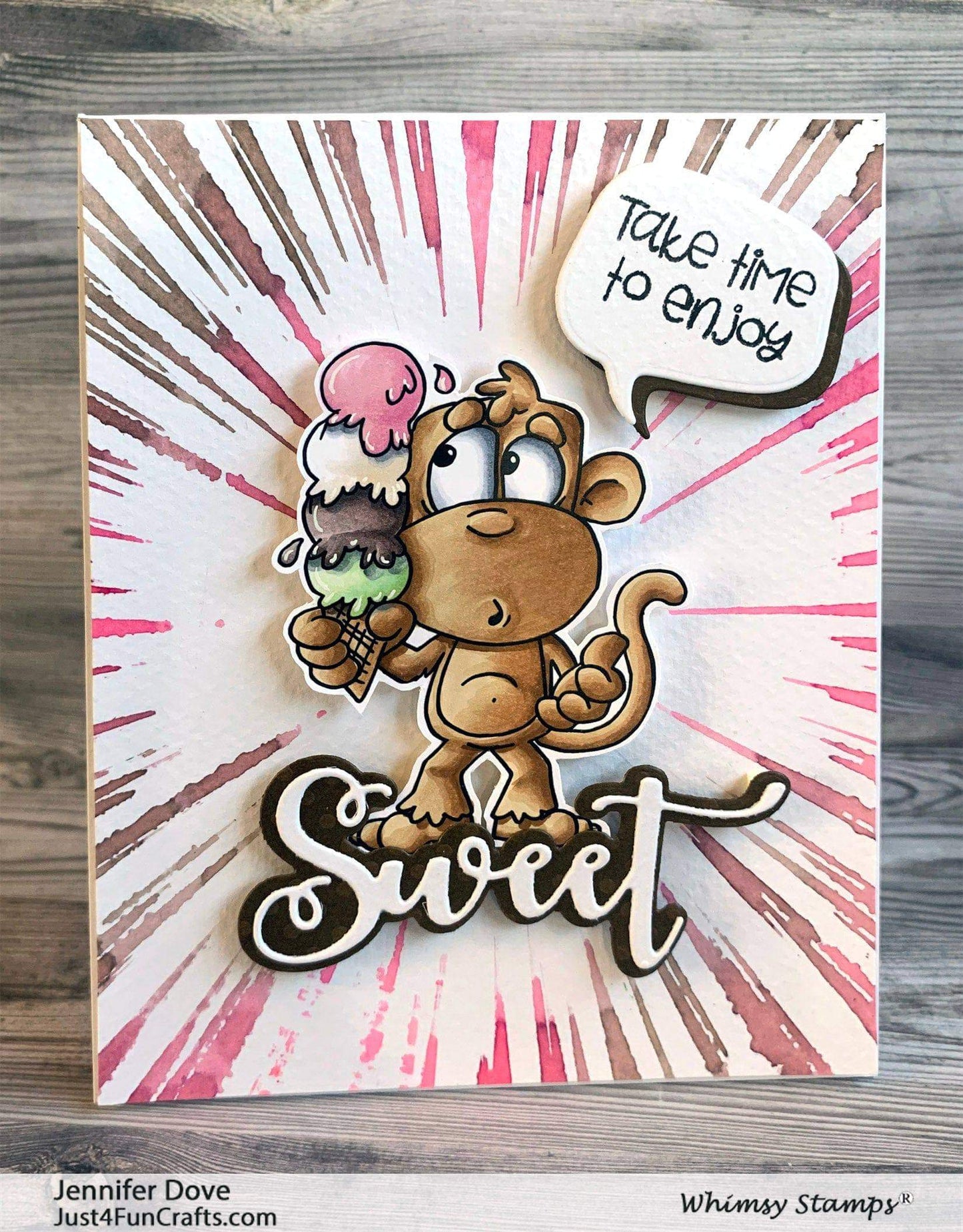 Burst Background Rubber Cling Stamp - Whimsy Stamps