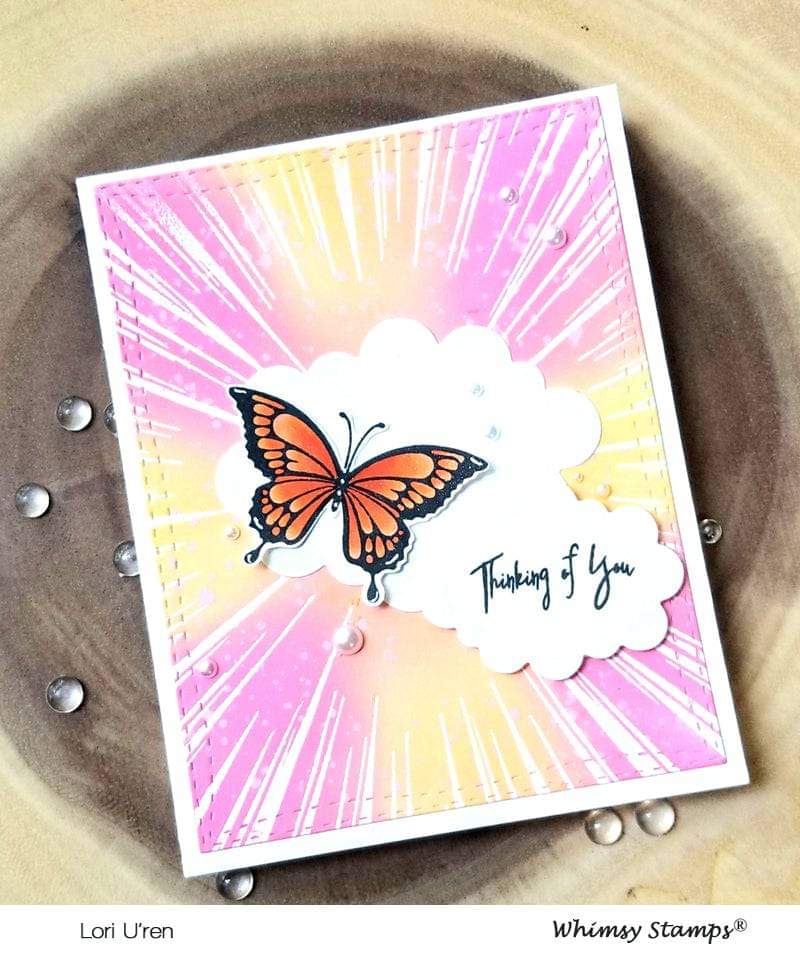 Burst Background Rubber Cling Stamp - Whimsy Stamps