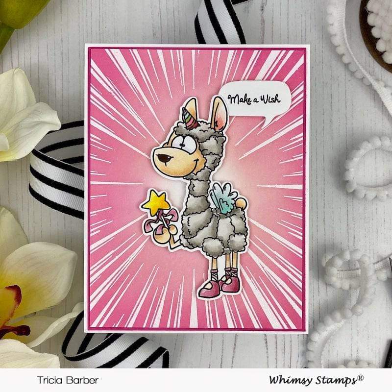 Burst Background Rubber Cling Stamp - Whimsy Stamps