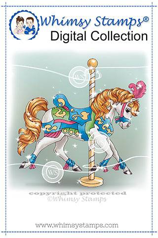 Carousel Horse Carnival - Digital Stamp - Whimsy Stamps