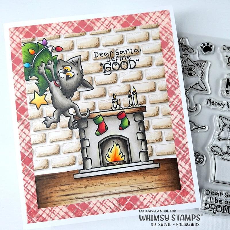 **NEW Cat Do Christmas Two Clear Stamps - Whimsy Stamps